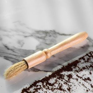 Brosse de nettoyage pour moulin à café, outil pour nettoyer les résidus de la machine à café à manivelle, manche en bois, poils doux, petite brosse à long manche - Product Image 2