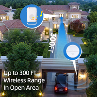 Timbre con Sensor de Movimiento Inalámbrico de 5.8GHz, Detector de Radar para Tiendas, Almacenes, Oficinas, Seguridad, Alerta Antirrobo