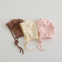 Bonnet bébé unisexe en pur coton avec motif animal, respirant et chaud pour le printemps et l'automne