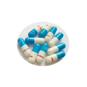 Capsules de gélatine creuses dures bleues et blanches taille 2 pour médicaments pharmaceutiques et supplément nutritionnel