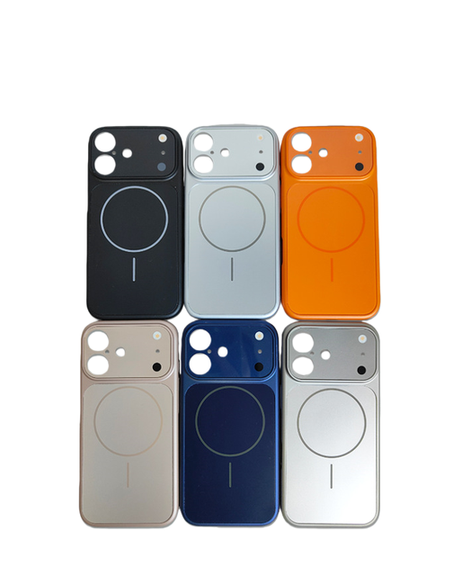 Kang Ning AG Matte PC Back Panel Magnetic Orange Phone Case for Apple iPhone 17 Air Pro Max With Lens Film Protective Cover