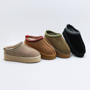 2025 Women's Thick-Soled Korean Style <strong>Loafers</strong> Closed Toe Plush Lined <strong>Fur</strong> Upper Warm Casual Half for Winter - Product Image 1