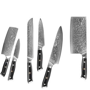 มีดหั่นแบบญี่ปุ่น ด้ามไม้ รุ่น Custom G10 Damascus Steel Chef's Slicing Knife ใช้ได้ทั้งมือซ้ายและขวา ปลอดภัยสำหรับเครื่องล้างจาน ใบมีดรูปตัววี ผิวซาติน - Product Image 2
