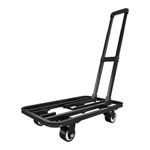 Carretilla Plegable de Plataforma Plana, Carro de Transporte Portátil para Entrega de Carga, Compras Domésticas, Material PP, 6 Ruedas, Ensamblado - Product Image 2
