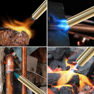 Pistolet à flamme au gaz portable en laiton, allumeur manuel pour brûler les poils de porc avec bouton orange 143580 - Product Image 4