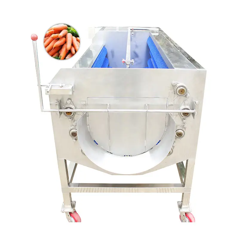 Professionele Ui Peeling Pompoen Aardappel Gember Fruit Roller Wasmachine Schoner Groente Borstel Wassen Peeling Machine