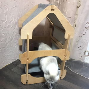 <span class=keywords><strong>Chalet</strong></span> de luxe pour chat, hamac élégant pour petit chien, lit pour deux chats - Product Image 1