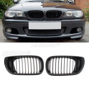 RMAUTO ชุดกระจังหน้ารถยนต์ 1 คู่ สำหรับ BMW E46 4 ประตู ซีรีส์ 3 ปี 2002-2005 รุ่น 330i สีดำเงา แต่งรถยนต์ - Product Image 3