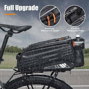 Échantillon gratuit, sac de selle de vélo imperméable, grande capacité, accessoires, sac à bagages à libération rapide, équipement de cyclisme, voyage - Product Image 4