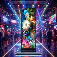 Écran d'affichage LED pliable P2.5 pour intérieur, ultra fin, HD, affichage publicitaire commercial pour stand d'exposition