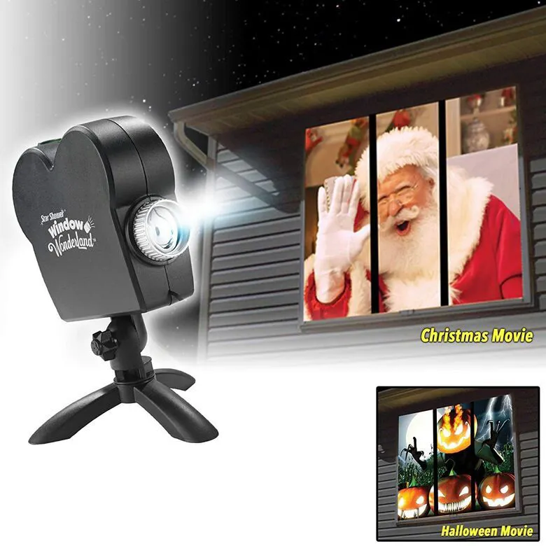 Home Theater Christmas Halloween 12 Movies Display Laser Window Projector Light Festival Movie Animation