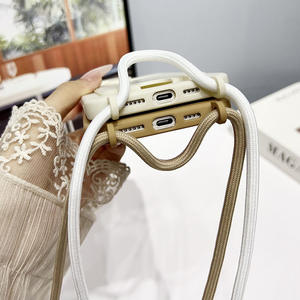 <span class=keywords><strong>Coque</strong></span> de Téléphone en Silicone Multi-Couleur avec Cordon, Fente pour Carte et Dragonne pour <span class=keywords><strong>iPhone</strong></span> 16 15 14 13 12 <span class=keywords><strong>11</strong></span> Pro Max Plus - Product Image 6