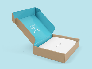 Embalaje de papel de cartón corrugado personalizado, tira de rasgado impresa, envío postal autosellante, caja de regalo con logotipo - Product Image 1
