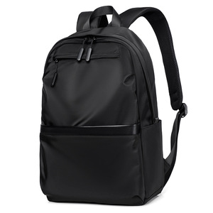 Men's Backpack Large Capacity Laptop Compartment Water Repellent Solid Color Everyday Use Shoulder Straps - Product Image 1