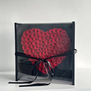 Caja de regalo acrílica rosas preservadas eternas flores rosa amor preservada Rosa flor en Cajas de Regalo corazón eterno - Product Image 6