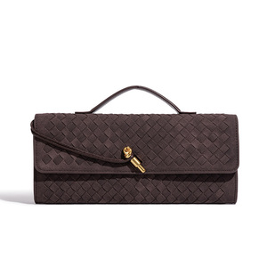 Bolso de Mano Personalizado de Fábrica, Bolso Versátil de Terciopelo Tejido Cruzado, Bolso de Hombro Único - Product Image 6