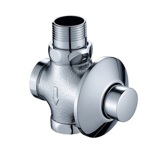 Robinet de <span class=keywords><strong>chasse</strong></span> <span class=keywords><strong>d</strong></span>'<span class=keywords><strong>eau</strong></span> à fermeture automatique en laiton massif robuste, finition chrome poli, <span class=keywords><strong>bouton</strong></span> <span class=keywords><strong>poussoir</strong></span>, économie <span class=keywords><strong>d</strong></span>'<span class=keywords><strong>eau</strong></span>, pour toilettes à la turque et sanitaires commerciaux - Product Image 2