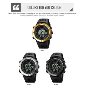 Montre numérique d'extérieur SKMEI 2096 avec boussole, étanche 50 m, 3 couleurs, heure mondiale, chronographe, 3 alarmes, compte à rebours - Product Image 6