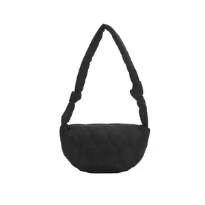 Prix mignon personnalisé wonmen's nylon croissant de lune étui de téléphone sac à main épaule sac à bandoulière