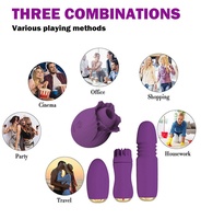 2025 Neuer Klitoris 3-in-1 Multifunktions-Stoß-G-Punkt-Vibrator Stimulator Rose Lila Silikon Wasserdichtes Sexspielzeug Dildo