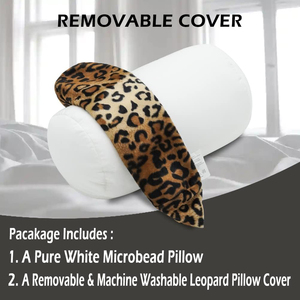 A172 ODM Removable Cover Animal Printed Tube Roll Cylindrical <strong>Pillow</strong> Microbead Filled <strong>Bean</strong> <strong>Bag</strong> Leopard 3D Animal Tube <strong>Pillow</strong> - Product Image 6