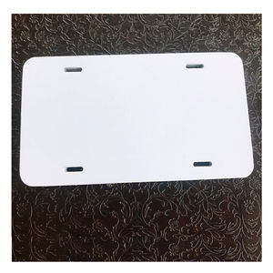 แผ่นป้ายทะเบียนรถมอเตอร์ไซค์ ขนาด 6x12 นิ้ว และ 3x6 นิ้ว แบบแบน สำหรับงาน DIY สีขาวเปล่า สำหรับพิมพ์ลายแบบระเหิด บนแผ่นอะลูมิเนียม - Product Image 2