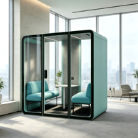 Cabine de bureau modulaire insonorisée pour usine, cabine téléphonique acoustique, cabine de travail silencieuse pour espace de travail ouvert