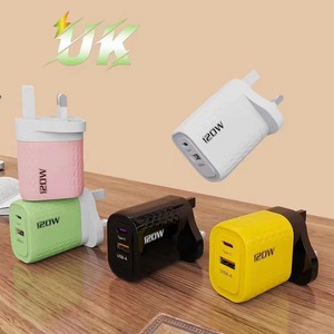 Prix usine 120W Chargeur A + C Tête de charge à double port Macaron EU US UK QC Tête de charge rapide - Product Image 5