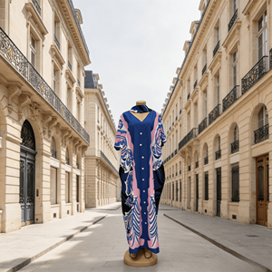 <span class=keywords><strong>Abito</strong></span> <span class=keywords><strong>lungo</strong></span> stampato casual da donna africana a basso prezzo 2026 con abbigliamento alla moda musulmano da donna all'ingrosso - Product Image 6