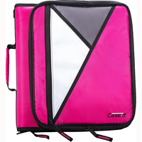 Case-it Factory Wholesale Case-it le classeur à fermeture éclair King Size avec languettes - Anneaux en D de 4 pouces - Classeur à 5 sujets