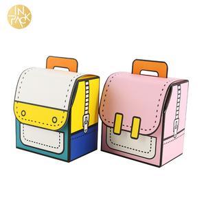 Inpack Bán buôn bao bì trẻ em Hộp Quà Tặng Búp bê đồ chơi quần áo mỹ phẩm gấp ngăn kéo hộp giấy rõ ràng cửa sổ Túi Quà Tặng có tay cầm - Product Image 2