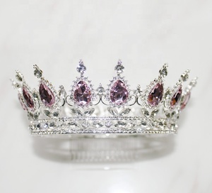 Couronne diadème en argent, spectacle personnalisé avec diamant, nouvelle conception, vente en gros, - Product Image 1