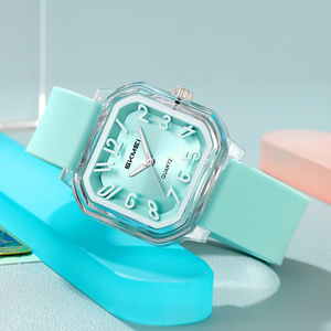 Reloj Deportivo con Caja Redonda de PC, Correa de Gel de Sílice y Cristal de Resina, Hebilla de Acero Inoxidable, Ligero y Duradero, con Logotipo Personalizable para Dama - Product Image 1