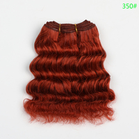 Perruque en fibres protéinées synthétiques pour poupées, tissage de cheveux à trame unique, densité 200%, couleur plus foncée uniquement, marque MH, origine Henan, Jerry Curl