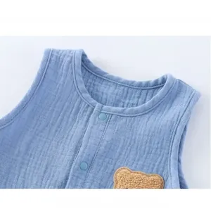 Tutina Estiva Senza Maniche per Neonati 0-2 Anni, Pigiama con Orsetto Carino per Bambini e Bambine - Product Image 4