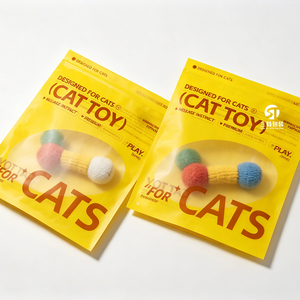 Custom Clear PE Slider Zipper pet toys packaging Bags | GRS Recyclable Clothing Packaging for pet <b>accessories</b> - Product Image 1
