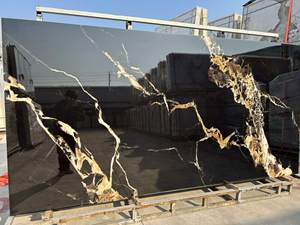 Sang trọng nhà vuông hình chữ nhật trung tâm mở rộng cà phê đen 1600*3200*12mm Đá Cẩm Thạch bóng thiêu kết đá bảng - Product Image 4