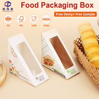 Boîte à sandwich personnalisée en gros avec logo, conteneur alimentaire biodégradable pour les sandwicheries et la restauration