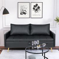 Kleine Liebe Sitz Sofas Bett für Schlafzimmer Wohnzimmer Büro Wohnheim Leder Loves eat Sofa Couch mit Lagerung 2 USB-Ladeans chlüsse