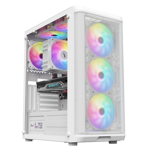 AntarcChill Hot Sale Factory Custom Computer Gaming ATX Cases Towers Tempered Glass Cabinet for Desktop Game PC Case