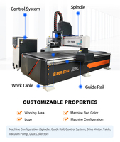 Router CNC de 3 Ejes para Madera, PVC, Acrílico, PCB, Metal Blando, Aluminio, Cobre, 1325 2030, para Tallado de Madera en 3D