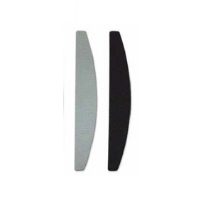 Lime à ongles professionnelle en forme de demi-lune, grain 80/80, logo personnalisé, fabrication coréenne, polissoir à ongles pour gel acrylique, soin des ongles naturels - Product Image 1