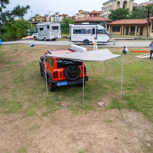 Auvent de Voiture Pliant Rétractable en Aluminium <span class=keywords><strong>pour</strong></span> Fourgonnette et Pick-up, Tente <span class=keywords><strong>d</strong></span>'Extension Latérale, Abri Solaire Extérieur en PVC - Product Image 2