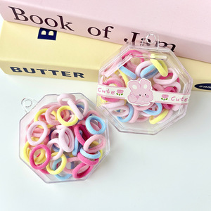 <b>Childrens</b> Hair <b>Ties</b> Candy Colors Octagonal Box High Elasticity Gentle On Hair Daily Use For Little Girls - Product Image 3