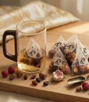 Teh Buah Tropis Hawaii Alami yang Menyegarkan, Rasa Mangga & Hibiscus, Kantong Teh Piramid 50g