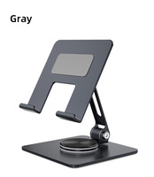 Durable Metal 360 °   Support de tablette PC de bureau en acier carbone rotatif, réglable en hauteur et en angle, support de téléphone portable