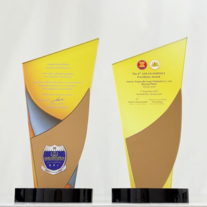 Impression couleur bleu violet <span class=keywords><strong>Champagne</strong></span> or miroir trophée de verre de cristal - Product Image 3