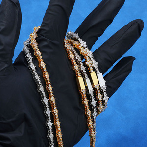 Luxury Bespoke Hip Hop Moissanite Tennis <b>Chain</b> Necklace 925 Silver <b>Iced</b> <b>Out</b> VVS Bling Jewelry Pass Diamond Tester - Product Image 1