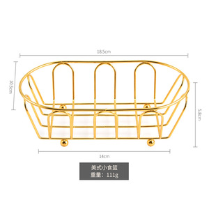 Panier à fruits ovale en fil métallique américain pour restaurant occidental Vaisselle créative - Product Image 3