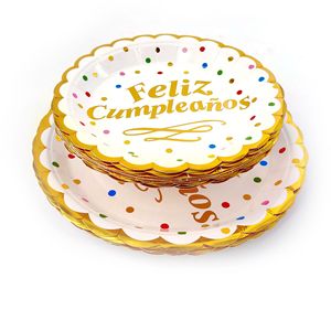 Hanlin <b>Disposable</b> Paper <b>Plates</b> 7 Inch 9 Inch Round Party Use - Product Image 4